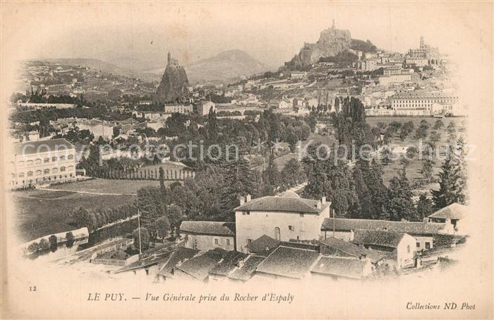 Le Puy-en-Velay Vue généale prise du Rocher d Espaly