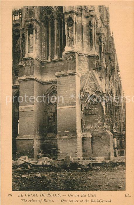 Reims Champagne Ardenne Le Crime de Reims Ruines Grande Guerre