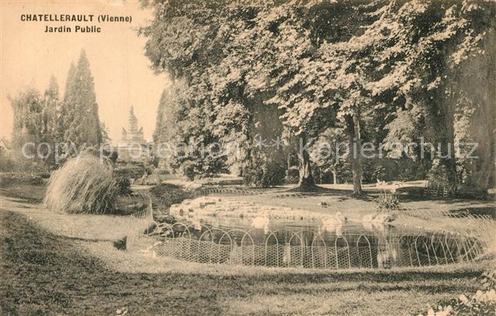 Chatellerault Jardin Public Park Schwanenteich