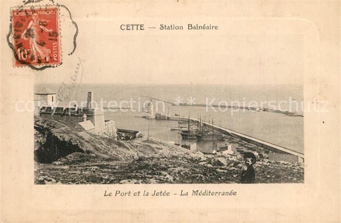 Cette Sete Station Balnéaire Port et la Jetée