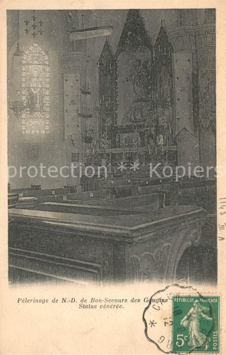Les Gougins Pelerinage de Notre Dame de Bon Secours Statue vénérée