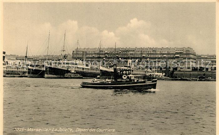 Marseille Bouches-du-Rhone La Joliette départ des curriers Vapeurs Port