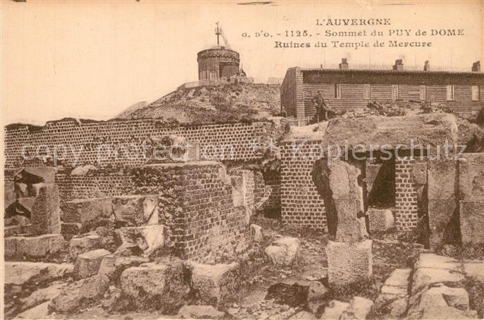 Puy-de-Dome Au Sommet Ruines du Temple de Mercure