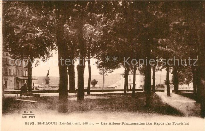 Saint-Flour Cantal Les Allées Promenades au Repos des Touristes