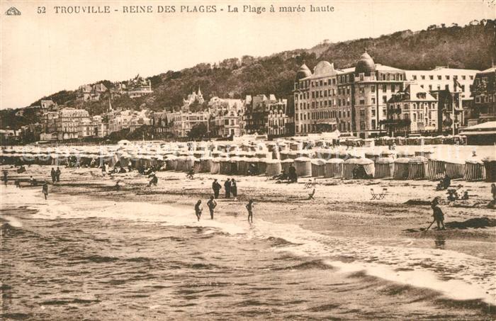 Trouville-Deauville La plage á marée haute