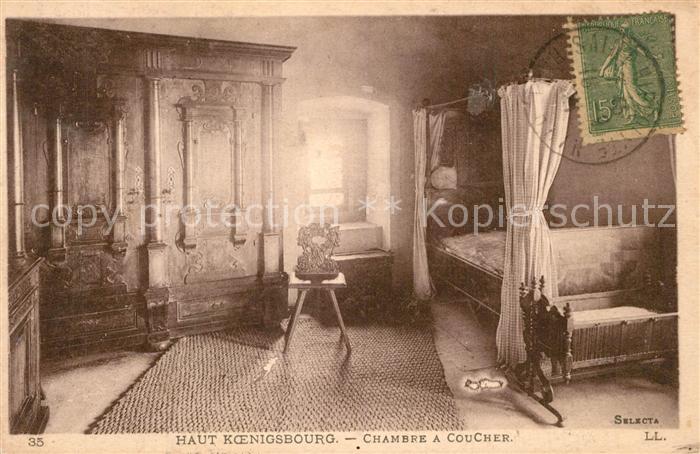 Haut-Koenigsbourg Hohkoenigsburg Chambre a coucher