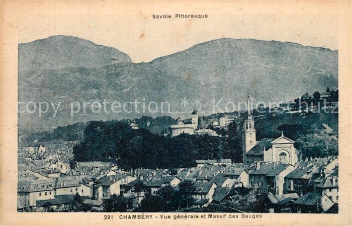 Chambery Savoie Vue Generale et Massif des Bauges