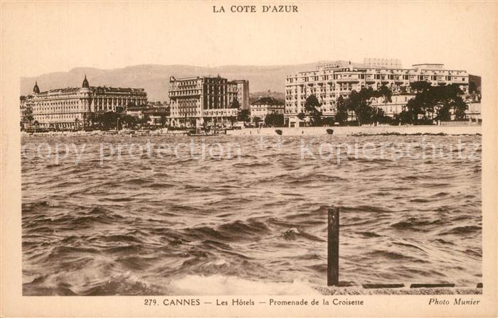 Cannes Alpes-Maritimes Promenades de la Croisette les Hôtels