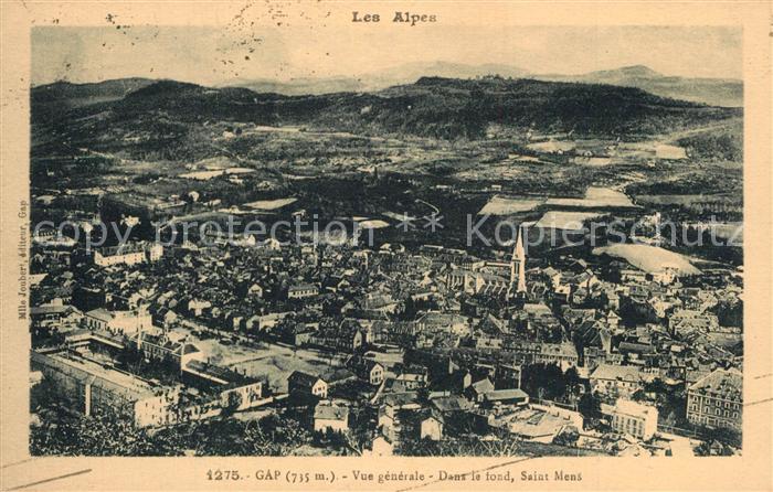 Gap Hautes-Alpes Vue Generale au fond Saint Mens et les Alpes