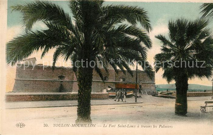 Mourillon Fort Saint Louis a travers les Palmiers