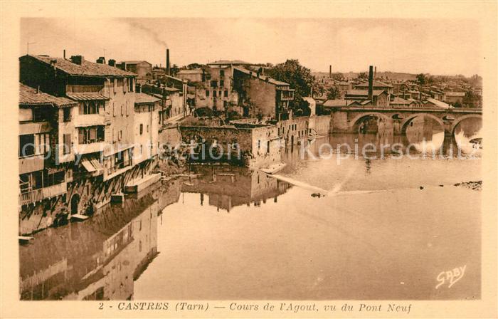 Castres Tarn Cours de l'Agout vu du Pont Neuf