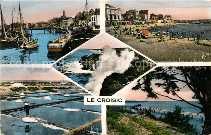 Le Croisic Port Plage de Port Lin Rochers Marais s