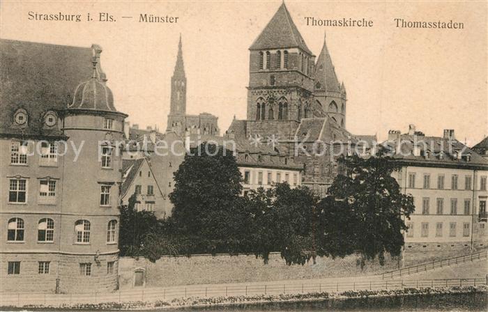 Strassburg Elsass Muenster Thomaskirche Thomasstaden