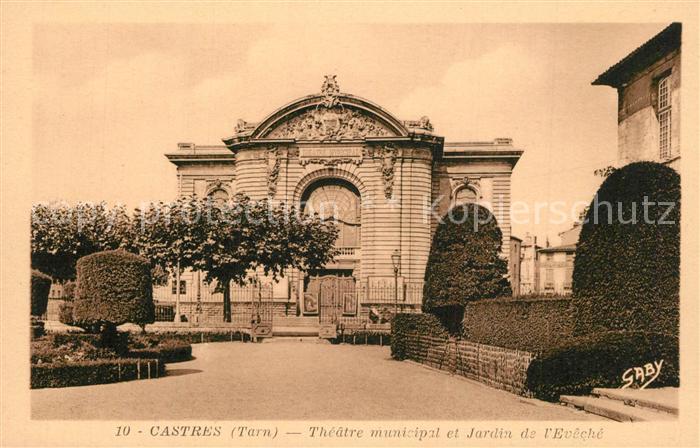 Castres Tarn Théâtre municipal et Jardin de l'Evêché