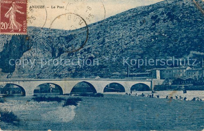 Anduze Bords du Gardon Pont