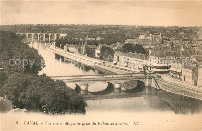 Laval Mayenne Vue sur la Mayenne prise du Palais de Justice