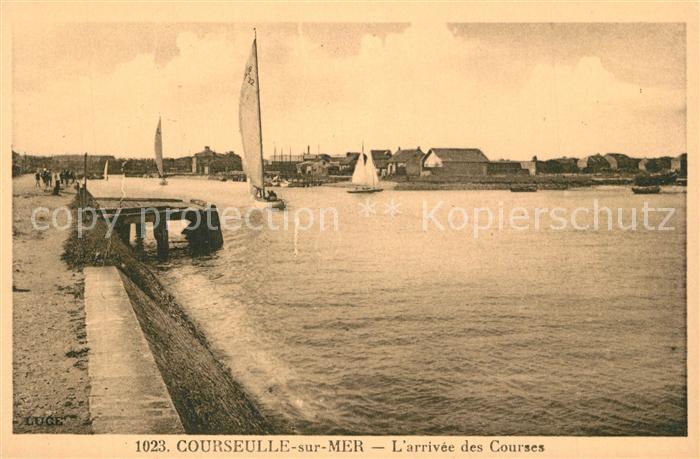 Courseulles-sur-Mer Arrivée des Courses des voiliers
