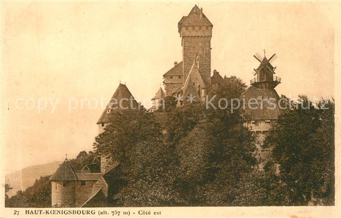 Haut-Koenigsbourg Hohkoenigsburg Chateau Moulin Schloss Windmuehle