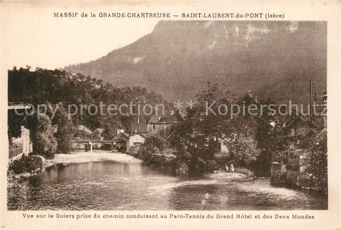 Saint-Laurent-du-Pont Vue sur le Guiers Massif de la Grande Chartreuse