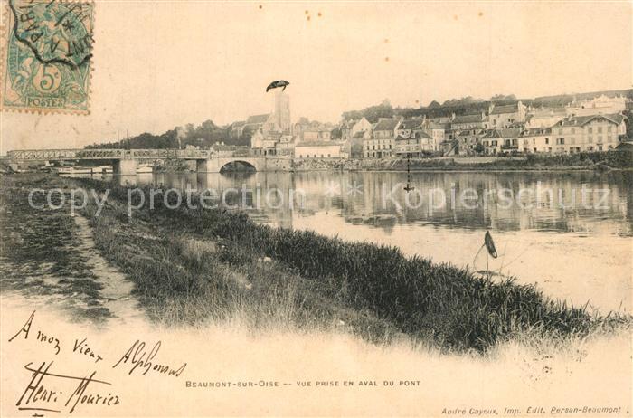 Beaumont-sur-Oise Vue prise en aval du pont