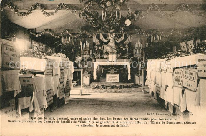 Verdun Meuse Ossuaire provisoire des Champs de batai