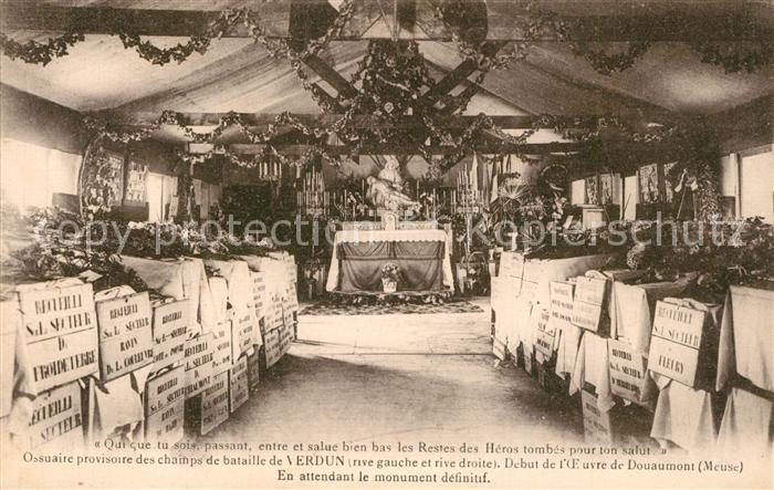 Verdun Meuse Ossuaire provisoire des Champs de bataille