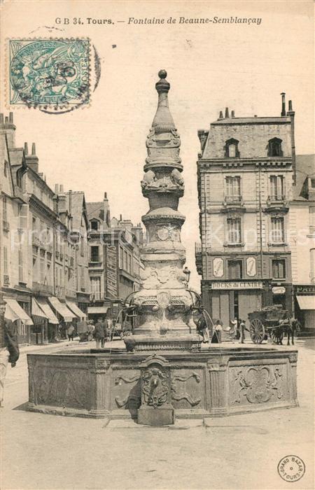 Tours Indre-et-Loire Fontaine de Beaune Semblancay