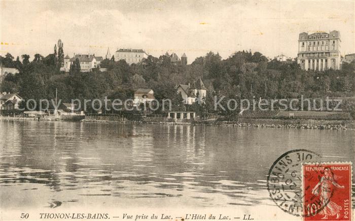 Thonon-les-Bains Vue prise du Lac Leman Hôtel du Lac