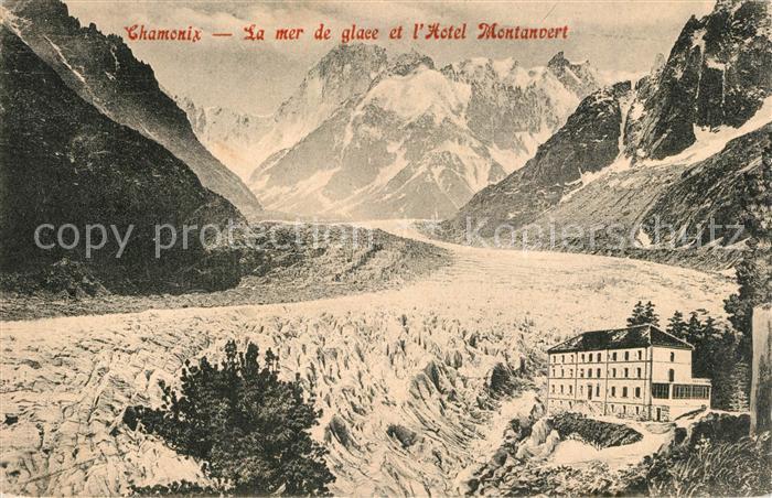 Chamonix Mer de glace Hôtel Montanvert Glacier Alpes