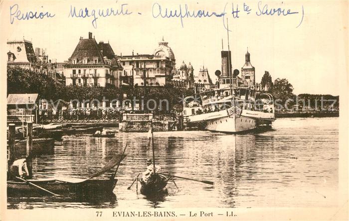Evian-les-Bains Haute Savoie Port Lac Leman Bateau