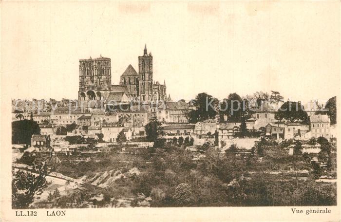 Laon Aisne Vue Generale et la Cathedrale