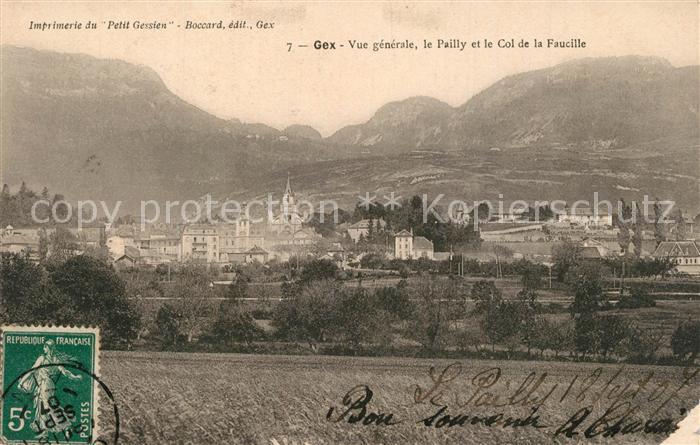 Gex Vue Generale le Pailly et Col de la Fau
