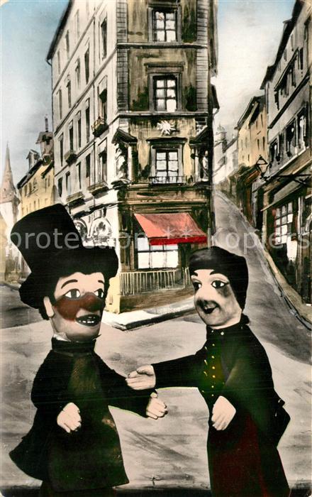 Lyon France Guignol et Gnafron se rencontrent au ba