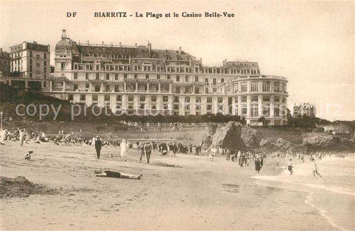 Biarritz Pyrenees Atlantiques La plage et Casino Belle Vue