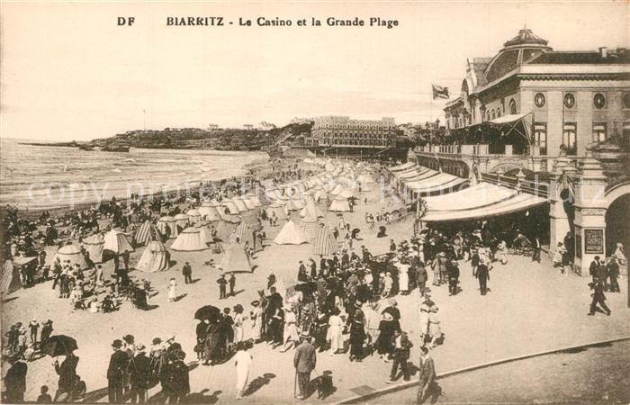 Biarritz Pyrenees Atlantiques Casino et la grande plage