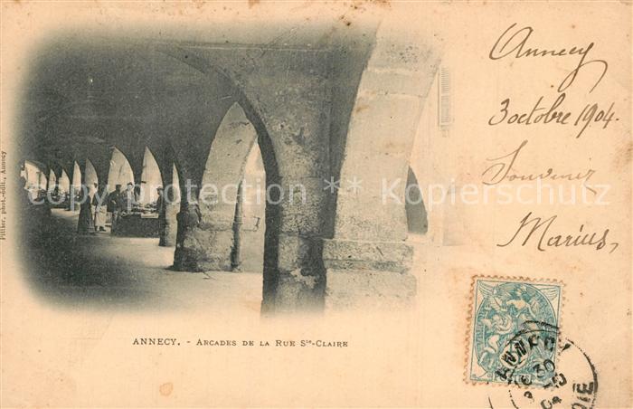 Annecy Haute-Savoie Arcades de la Rue Sainte Claire