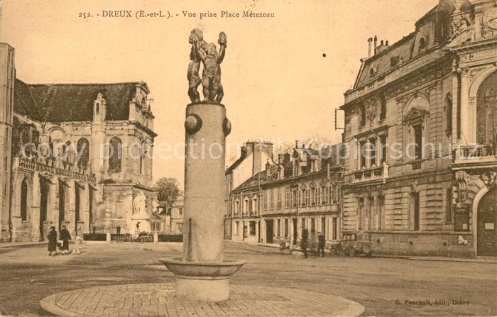 Dreux Place Métezeau Fontaine Monument