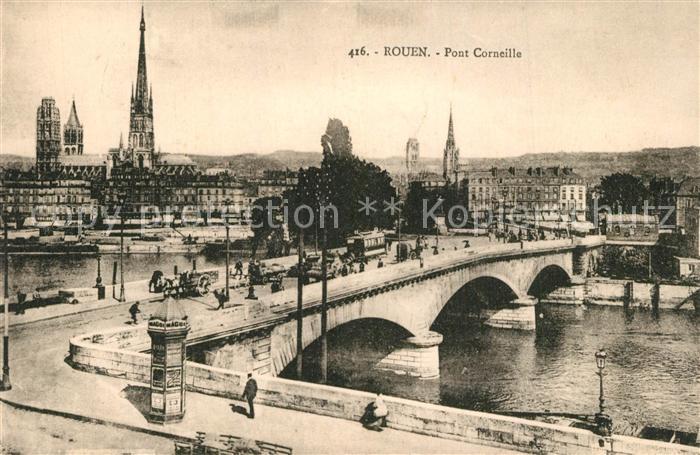 Rouen Pont Corneille sur la Seine Eglise