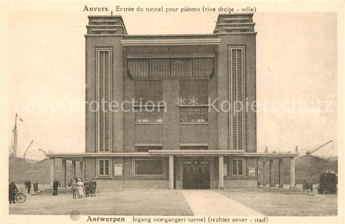 Anvers Antwerpen Entrée du tunnel pour piétons