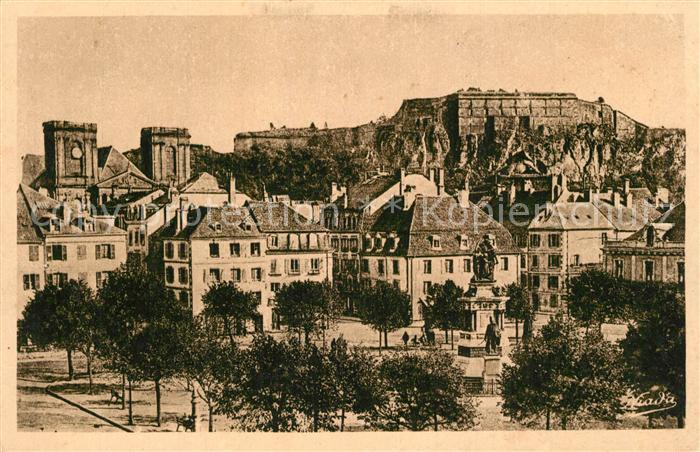 Belfort Alsace Place de la République Monument Chateau et Lion