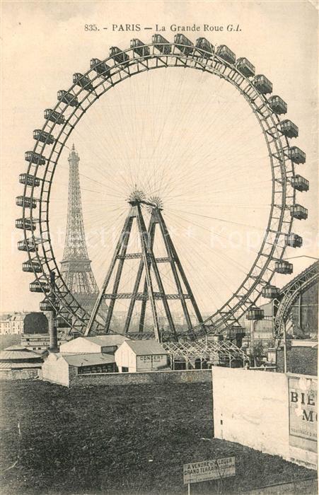 Paris La Grande Roue et la Tour Eiffel