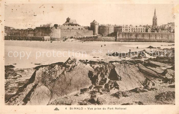 Saint-Malo 35 Vue prise du Fort National