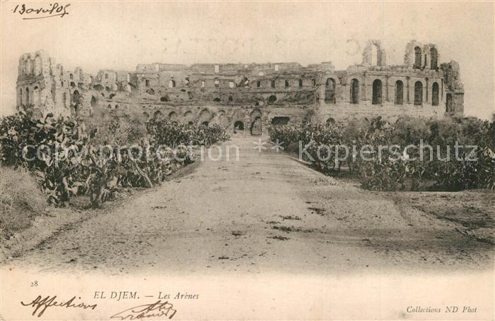 El-Djem Les Arènes Ruines Antike Staette