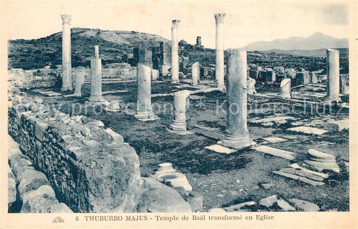 Thuburbo Majus Temple de Baâl transformé en Eglise Ruinenstaette Antike Staette