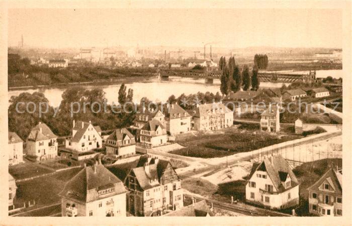 Kehl Rhein Vue sur les ponts du Rhin et vers Strasbourg