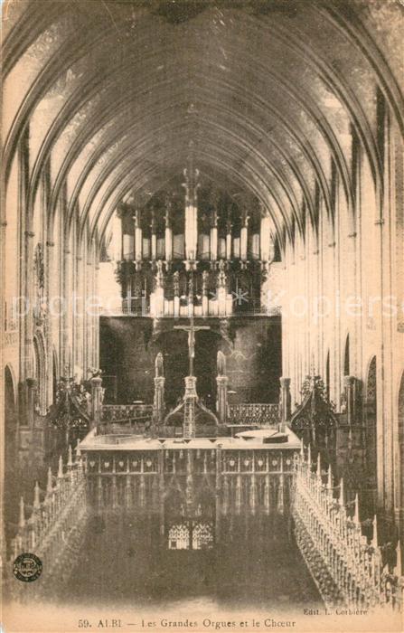 Albi Tarn Cathedrale les grandes orgues et le choeur
