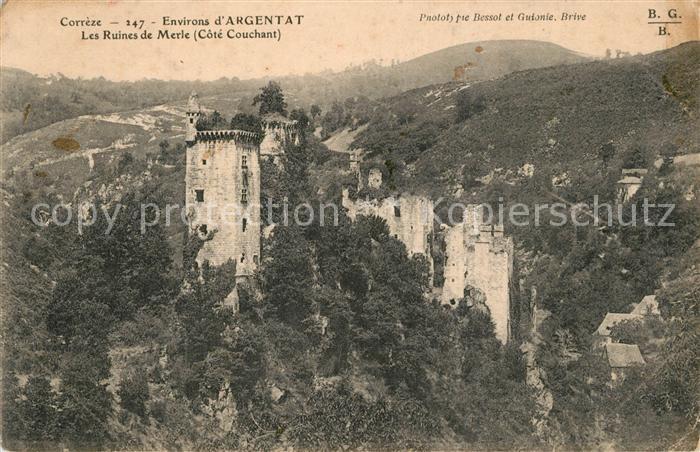 Argentat Les Ruines de Merle