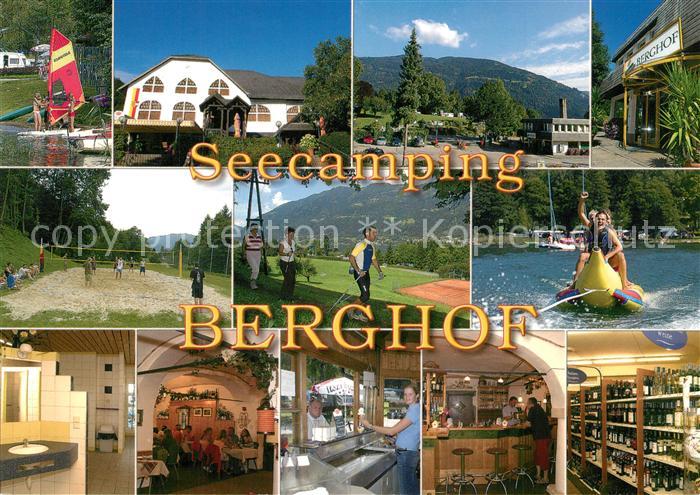 Landskron Kaernten Seecamping Berghof Restaurant Bar Beach Volleyball Tennis Was