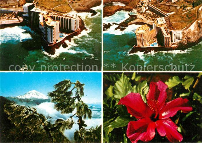 Mesa del Mar Hotel Marysol Fliegeraufnahme Blumen Landschaftspanorama Vulkan Tei