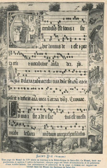 Saint-Die-des-Vosges Une page du Missel a la Bibliotheque de